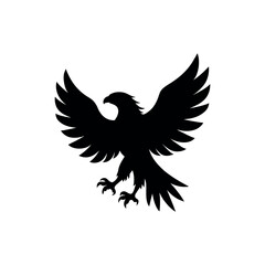 Fototapeta premium An eagle Bird's silhouette art on vector illustration.
