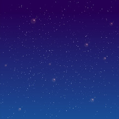 Stars in the sky vector illustration