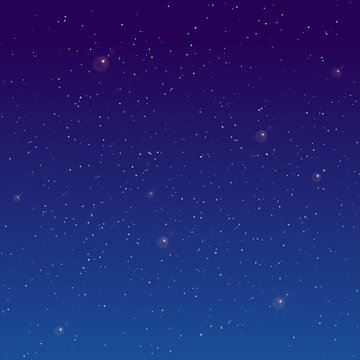 Stars in the sky vector illustration