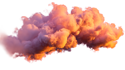 A colorful cloud formation showcases vibrant hues of orange and purple