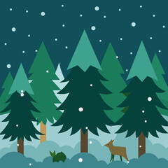Obraz premium christmas tree with snow