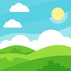 summer landscape with mountains