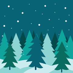 Obraz premium christmas tree with snow