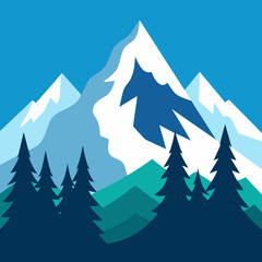 Obraz premium vector illustration of a mountain