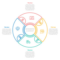 4 Options or Steps Infographic Element for presentations, reports, and web
