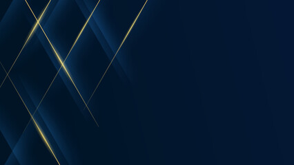 Dark navy background with fading gold lines. Geometric background