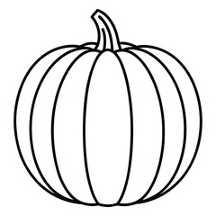 halloween pumpkin line art stylized iconic vector art