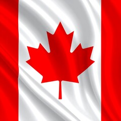 Obraz premium Waving Canadian flag