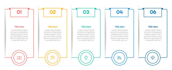 5 Options or Steps Infographic Element for presentations, reports, and web