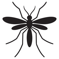 Mosquito Silhouette Vector Icon