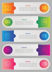 4 Options or Steps Infographic Element for presentations, reports, and web