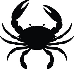 Silhouette crab animal black isolated graphic design vector illustrator