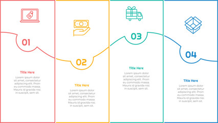 4 Options or Steps Infographic Element for presentations, reports, and web