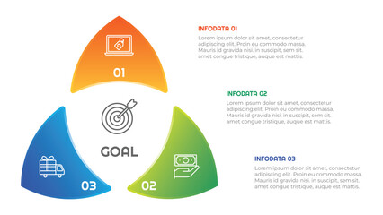 3 Options or Steps Infographic Element for presentations, reports, and web