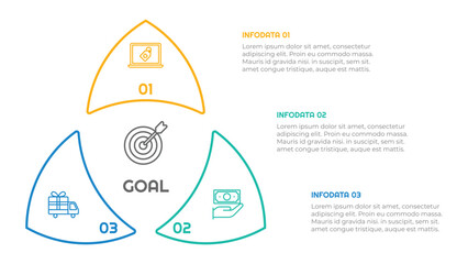 3 Options or Steps Infographic Element for presentations, reports, and web