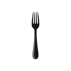 Sleek Minimalist Dining Fork. An elegant utensil stands stark against a dark void, symbolizing modern culinary sophistication. Its abstract form embodies refined taste and design.