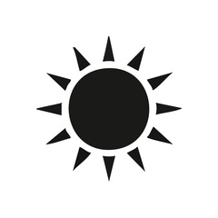 Dim Sunlight Icon. A subtle solar emblem, perfect for depicting a low light setting, power off state, or a night time interface.