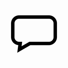 Naklejka premium Speech Bubble Icon Black Chat Message Symbol Vector