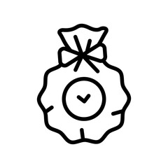 Bath salts bomb icon. Vector simple illustration from beauty concept. Bath Bomb Packaging. Sparkling sea salt ball for aromatherapy and relaxation