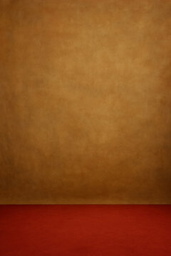 minimalist-backdrop_brown-wall_red-floor