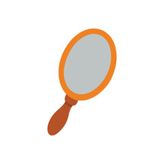 A colorful hand mirror vector illustration