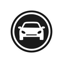 Sleek Vehicle Symbol. Minimalist depiction of an automobile, perfect for illustrating concepts of travel, navigation, and modern transport solutions.