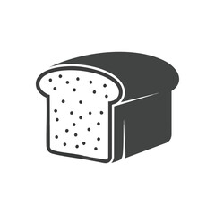 Minimalist Bread Loaf Graphic. Clean digital rendering of a food staple, symbolizing sustenance and everyday nourishment. Perfect for food-related designs.