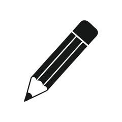 Dark Minimalist Pencil Icon. This sleek design signifies creativity, education, and the power of expression. Ideal for art, writing, and conceptual imagery.