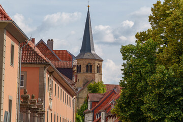 Obraz premium Die Altstadt von Hildesheim in Niedersachsen