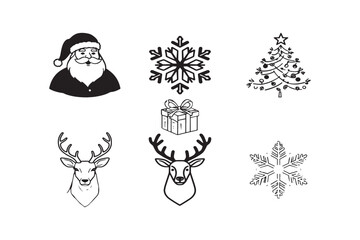 christmas icons set