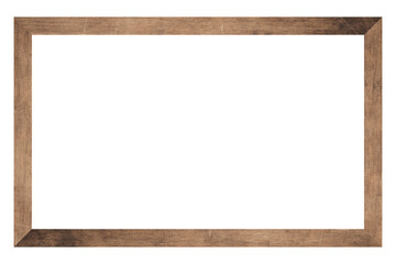 Wooden picture frame. White background. Blank Beautiful and diverse subject moulding baguette....