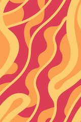 Abstract Wavy Stripes Red Orange Yellow vector