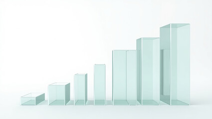 Glass Blocks Representing Growth