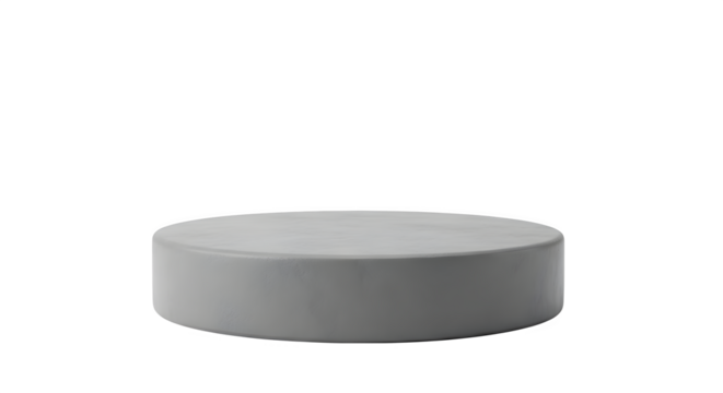 3D Render of a Minimalist Round Platform, Ideal for Product Display and Presentation on transparent background