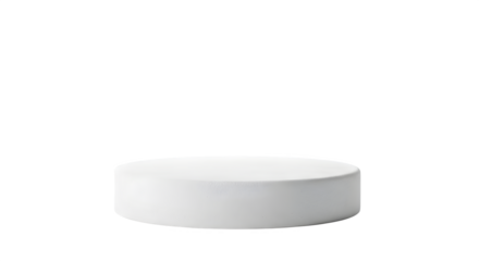 3D Render of a Minimalist Round Display Podium, Stage, or Stand on transparent background