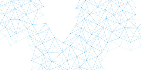 Abstract background for innovation technology, science, healthcare, and medicine. Abstract blue and white gradient background. Network technology background with dots and lines for desktop.