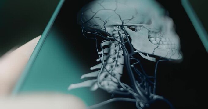 Veins passing through the human head