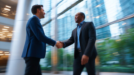 Dynamic Business Handshake in City Atrium