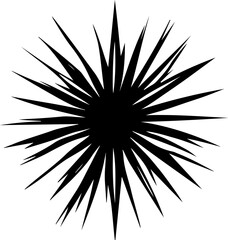 Obraz premium abstract black starburst vector graphic shape