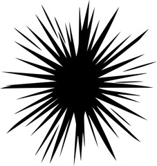 abstract black starburst vector graphic shape