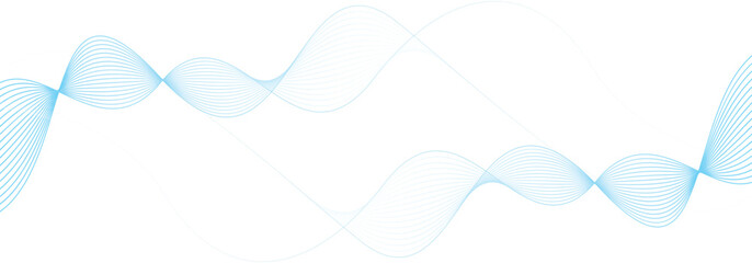Light Blue Wavy Abstract Lines on White Background Minimal Modern Flowing Wave Pattern for Tech and Digital Designs