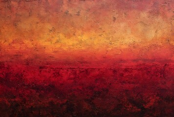 Warm Red and Orange Textured Abstract Background – Grunge Painted Surface
