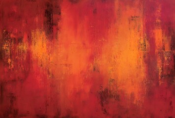 Warm Red and Orange Textured Abstract Background – Grunge Painted Surface