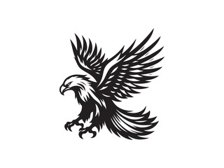 eagle tattoo design vector silhouette design