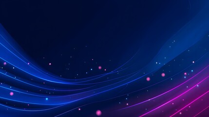 Glowing Fiber Optic Wave on Dark Blue Background – Futuristic Technology Concept