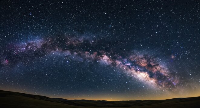 Starry night, Milky Way panorama