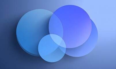 Overlapping Blue and Purple Circles Abstract Background