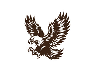 Obraz premium vector illustration of an eagle silhouette design