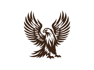 vector illustration of an eagle silhouette design