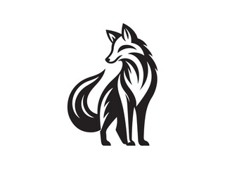 fox and wolf vector silhouettes	design
